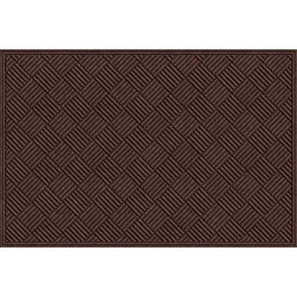 Apache Mills Textures Crosshatch Entrance Mat, 4-Feet by 6-Feet, Chocolate