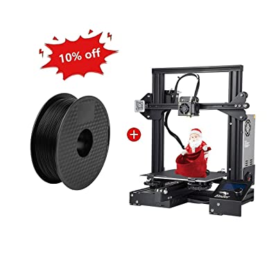 Creality Ender 3 3D Printer and 3D Printer PLA Filament 1.75mm 1KG Black