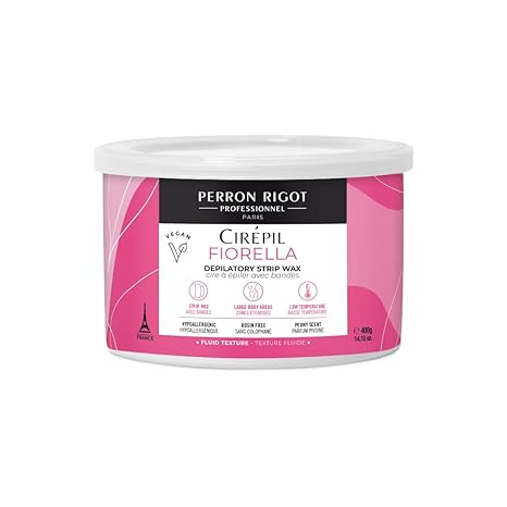 Cirepil - Fiorella - 400g / 14.11 oz Wax Tin - High Performance Hypoallergenic Wax, Removes Hair in One Pass - Ultra-Fluid Gel Texture & Easy to Apply - Perfect for Large Areas - Strips Needed