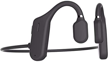 ALOVA Bluetooth Headphones with Mic, Open Ear Headphones Bluetooth 5.0 Sport Headset Waterproof IPX5 Ultra-Lightweight 18 Grams 6D Sound HD Phone Call (Black)