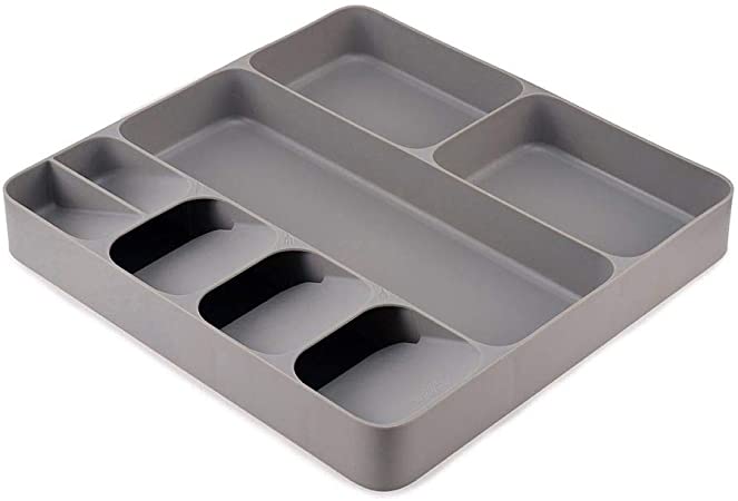 Joseph Joseph 85127 DrawerStore Organizer Tray, Utensil and Gadgets, Gray, 15.6 x 15.1 x 2.1 Inches (Pack of 1)