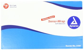 Dynarex Sensi Wrap Self Adherent Bandages, Rainbow Colors