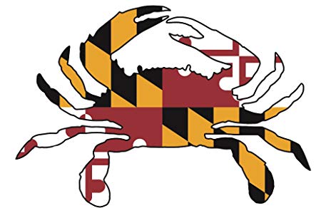 Artisan Owl Maryland Crab State Flag Magnetic Auto Bumper Car Magnet - 4x6 All Weather Magnet (1 magnet)