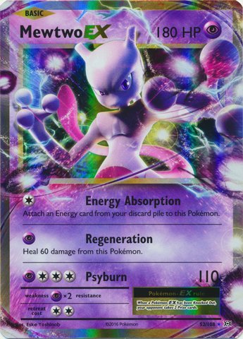 Pokemon - Mewtwo-EX (52/108) - XY Evolutions - Holo