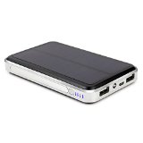 ALLPOWERS 10000mAh Solar Battery Charger with iSolar Technology for iPhone iPad Air mini iPod Samsung Android Smart Phones and Tablets Gopro Camera and other 5V USB devices Black