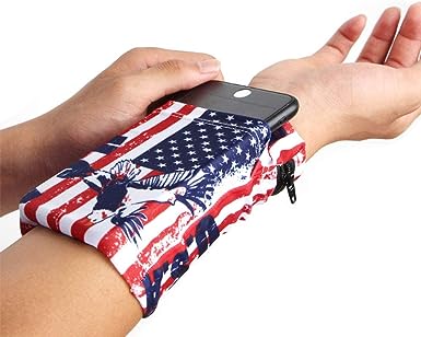 Pocket Wrist Wallet Wrist Cell Phone Holder, Ankle Wallet, Sweat Bands, Armband, Hidden Pouch, Wristlet Wallet for Travel, Running Pouch for Your Running Accessories