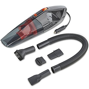 VonHaus Handheld Car Vacuum Cleaner – 12V Wet and Dry Vac with Bagless Design & Crevice Tool – Powered by the In-Vehicle Power Socket