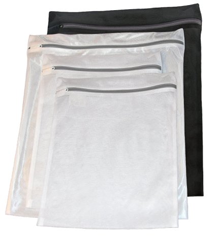 Lingerie Wash Bag, PYRUS Mesh Delicates Wash Bag with Zipper(Set of 4)