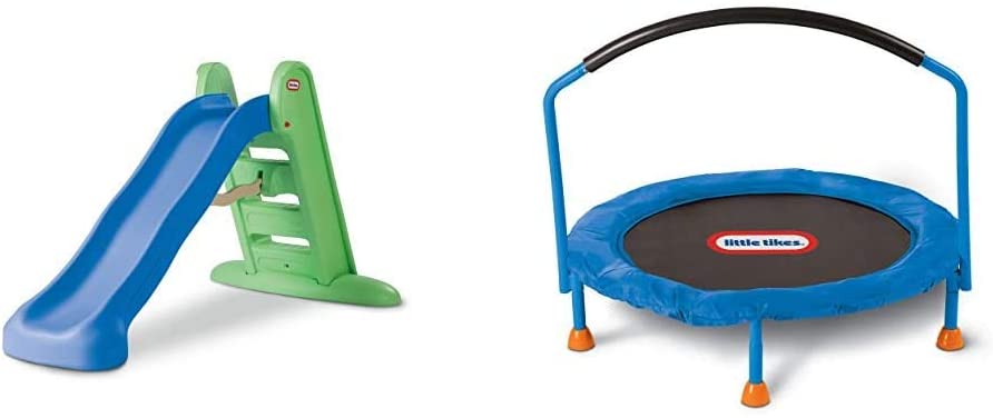 Little Tikes Easy Store Large Slide & 3' Trampoline – Amazon Exclusive