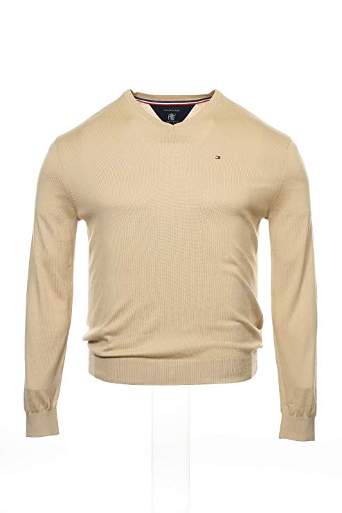 Tommy Hilfiger Mens Beige Heather Cardigan Sweater