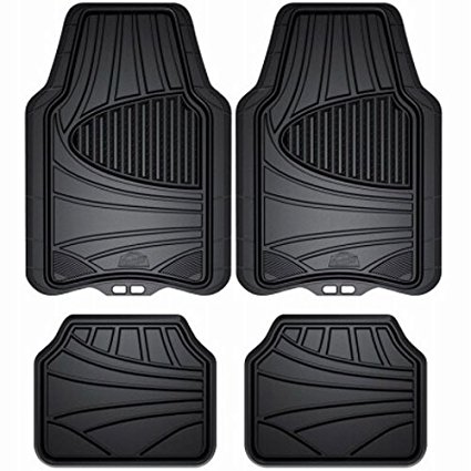 Armor All 78840 Black Rubber Floor Mat - 4 Piece