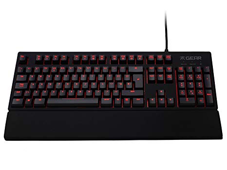 Fnatic Rush LED Backlit Mechanical Pro Gaming Keyboard with Blue MX Cherry Switches, UK Layout