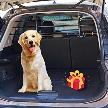 JOYTUTUS Dog Car Barrier for SUVs, Adjustable Safety Dog Barrier for Car, Universal Pet Barriers Dog Car Guard Vehicle, Easy to Install and Remove