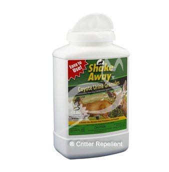 Shake-Away All Natural Deer & Large Animal Repellent (Coyote Urine Granules) 28.5 oz size - New EZPour Bottle & Cap