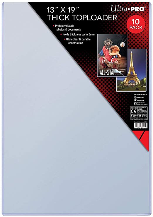 Ultra Pro SFTL1319 13" X 19" Toploader 10ct, Gray, Small