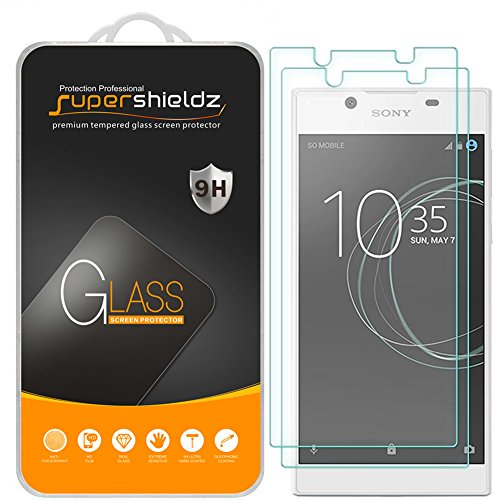 [2-Pack] Supershieldz for Sony Xperia L1 Tempered Glass Screen Protector, Anti-Scratch, Anti-Fingerprint, Bubble Free, Lifetime Replacement Warranty