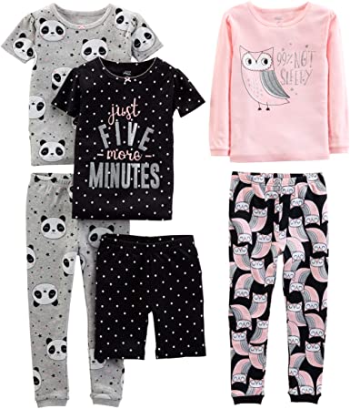 Simple Joys by Carter's Baby-Girls 6-Piece Snug Fit Cotton Pajama Set