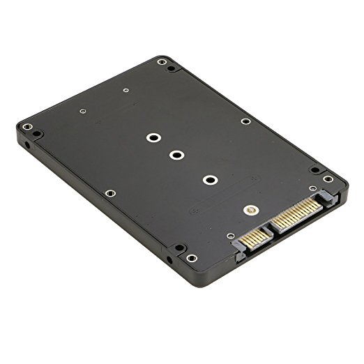 RIITOP M.2 NGFF (SATA) SSD to 2.5" SATA 3 22-Pin Converter Adapter Card with Case Enclosure 7mm thickness Plastic