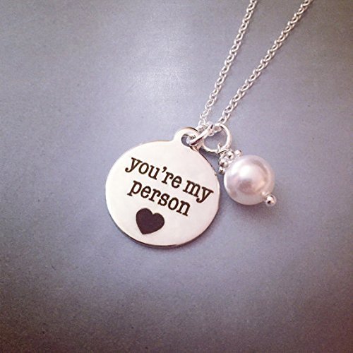 "You're My Person" Necklace - Greys Anatomy Inspired - Ready to Ship - Personalized Necklace - Etched Jewelry