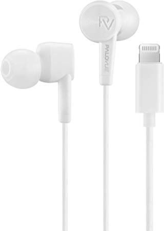 PALOVUE Lightning Headphones Earphones Earbuds Compatible iPhone 11 Pro Max iPhone X XS Max XR iPhone 8 Plus iPhone 7 Plus MFi Certified with Microphone Controller SweetFlow (White)