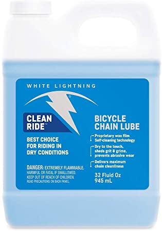 White Lightning Clean Ride The Original Self-Cleaning Wax Bicycle Chain Lubricant