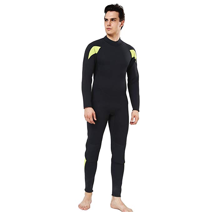 Dark Lightning Premium CR Neoprene Wetsuit, Women and Mens Scuba Diving Thermal Wetsuit in 3/2mm and 5/4mm, Full Suit and Shorties