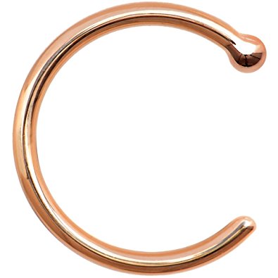 Body Candy Nose Hoops available in 14k Gold and Sterling Silver 18 Gauge 5/16"