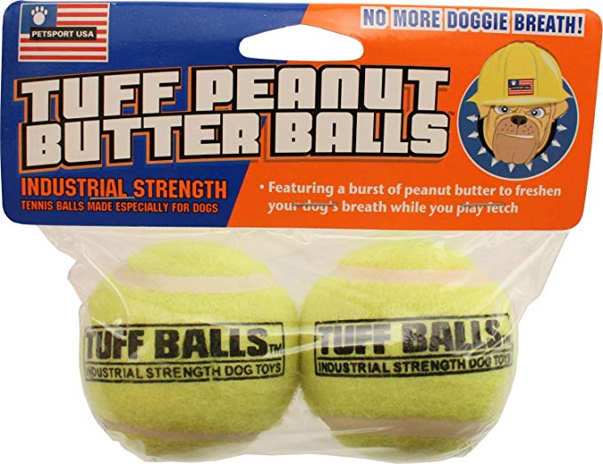 Tuff Balls Peanut Butter Flavored Dog Toys (2 Pack)