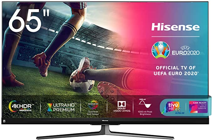 Hisense 65U81QF Smart TV ULED Ultra HD 4K 65", Quantum Dot, Dolby Vision HDR, HDR10 , Dolby Atmos, Full Array Local Dimming, con Alexa integrata, Tuner DVB-T2/S2 HEVC Main10 [Esclusiva Amazon - 2020]