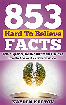 853 Hard To Believe Facts: Better Explained, Counterintuitive and Fun Trivia from the Creator of RaiseYourBrain.com (Paramount Trivia and Quizzes Book 4)