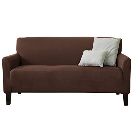 Home Fashion Designs 1-Piece Spandex Slipcover Dawson Collection. (Sofa, Mocha)