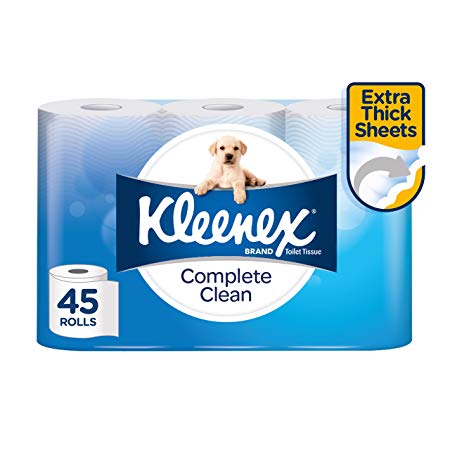 KLEENEX Complete Clean Toilet Tissue, 45 Rolls