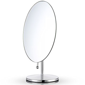 Miusco Tabletop Vanity Makeup Mirror, Oval, Chrome