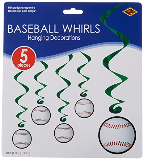 Baseball Whirls   (5/Pkg)