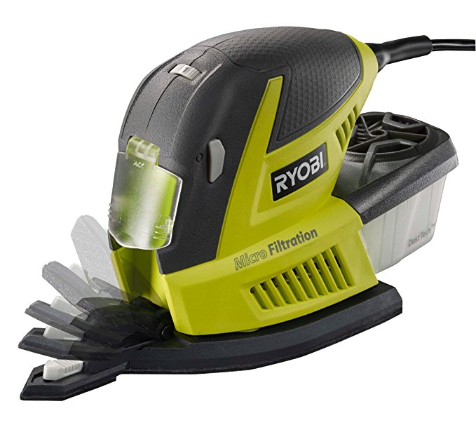 Ryobi RMS180-S Multi-Sander, 180 W, Hyper Green