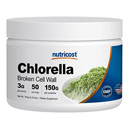 Nutricost Chlorella Powder 150 Grams - Pure Chlorella - 50 Servings, 3000mg Per Serving