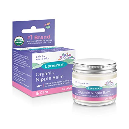 Lansinoh Organic Nipple Cream for Breastfeeding, 2 Ounces