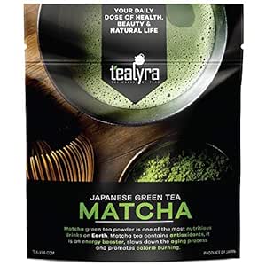 Tealyra - 4oz (112g) - Pure Japanese Matcha Green Tea Powder - Premium Grade - Organic - Izu peninsula, Tokyo - Healthy Drink - Hight Antioxidants - Energy Boost