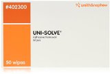 Uni-Solve Adhesive Remover Wipes by Smith and Nephew Model No - 402300 - 50 ea