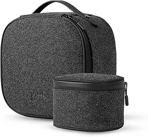 KIWI design P4 Two-Piece Portable Carrying Case Set Compatible with Meta Quest 3S/3/2/Vision Pro and Touch Controllers Accessories, Mini Travel Case