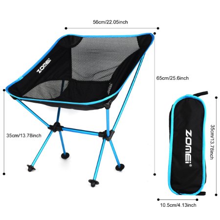 ZOMEI Headrest and Folding Chair for Portable Ultralight Indoor and Outdoor Camping / Picnic / Fishing Sports Aluminium Alloy Ground Sketch Chairs