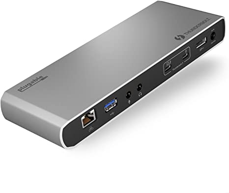 Plugable Thunderbolt 3 Dock Compatible with MacBook Pro and Thunderbolt 3 PCs (4K DisplayPort or HDMI, 1Gb Ethernet, Audio, 3 USB Ports, 85W Charging)