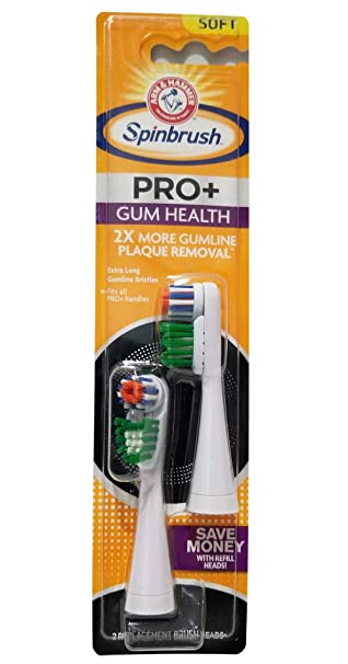 Arm & Hammer Spinbrush Pro  Gum Health Soft Replacement Brush Heads, 2 count