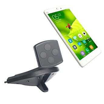CD mount,Xugoly Universal CD Slot Magnetic Cradle-less Smartphone Car Mount Holder for Smartphones including iPhone 7, 6, 6S, Galaxy S7, S7 Edge - Black
