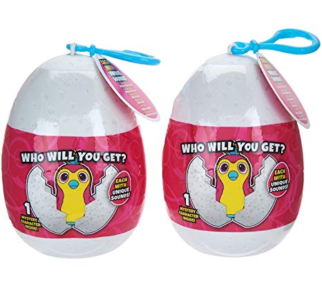 Hatchimals Keychain, Backpack Clip: 2-Pack, 3.5" (Styles & Colors Vary) by Wish Factory