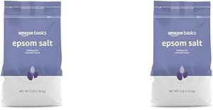 Amazon Basics Epsom Salt Soaking Aid, Lavender Scented, 3 Pound, 2-Pack (Previously Solimo)