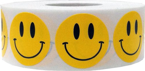 Smiley Face Stickers Yellow Happy Face Labels For Teachers 1 Inch Round Circle Dots 500 Adhesive Stickers