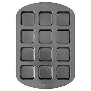 Wilton Perfect Results Premium Non-Stick Bakeware Brownie Bar Baking Pan, 12-Cavity