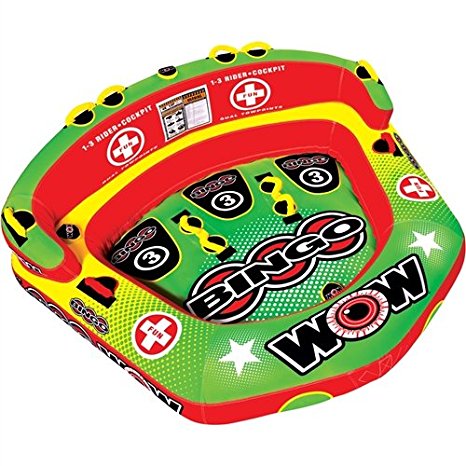 WOW World of Watersports  Bingo Inflatable,   Secure Cockpit Seating Towable, Front and Back Tow Points