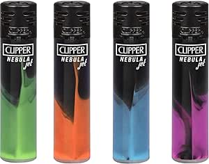 Clipper Lighters Dark Nebula Jet Flame Mix (4ct)